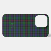 Argyll District Tartan mit Monogramm/Name iPhone Hülle (Rückseite (Horizontal))