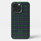 Argyll District Tartan mit Monogramm/Name iPhone Hülle (Rückseite)