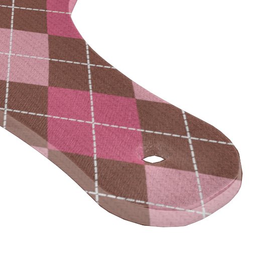 Argyll Golf Pattern Pink & Brown Custom Seine & He Schneidebrett (Ecke)
