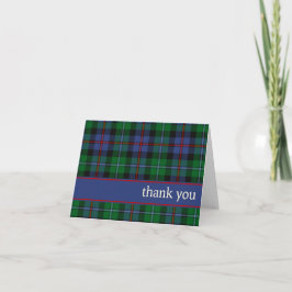 Argyll Scotland District Tartan Vielen Dank Dankeskarte