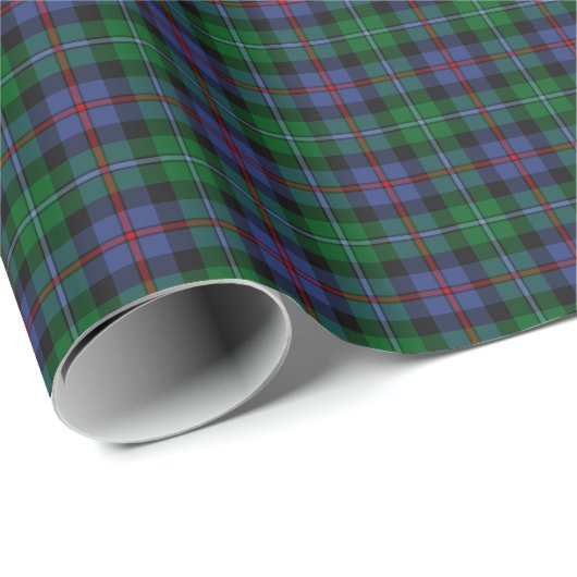 Argyll Scotland Tartan Blue und Green Kariert Geschenkpapier (Rolleneckpunkt)