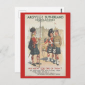 Argyll und Sutherland Highlanders Postkarte (Vorne/Hinten)
