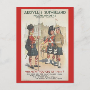 Argyll und Sutherland Highlanders Postkarte