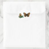 Argynnis aglaja runder aufkleber (Tasche)