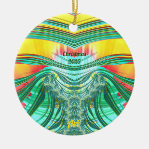 ARI ~ 3D CHRISTMAS Red Green Yellow 2025 Keramik Ornament