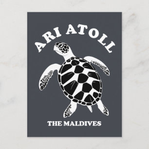 Ari Atoll Die Malediven - Sea Turtle Lover Postkarte