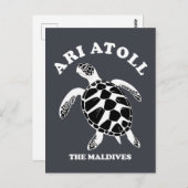Ari Atoll Die Malediven - Sea Turtle Lover Postkarte (Vorne/Hinten)