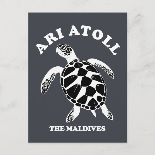 Ari Atoll Die Malediven - Sea Turtle Lover Postkarte (Vorderseite)