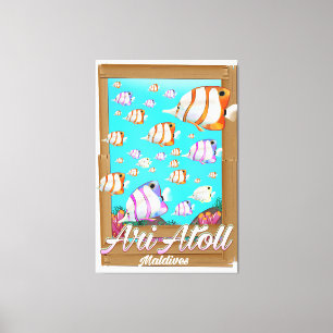 Ari Atoll Maldives Reiseplakat Leinwanddruck