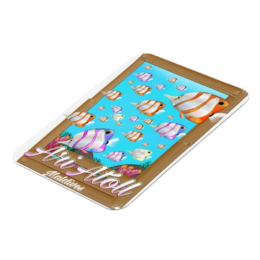Ari Atoll Maldives Reiseplakat Magnet (Linke Seite)
