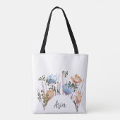 Aria Floral Monogramm  Tasche (Rückseite)