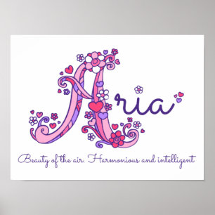 Aria Girls benennen dekorative Gewohnheit, was Pos Poster