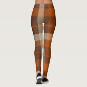 Aria Grace Autumn Hearth Cozy Plaid Pattern Fire Leggings (Rückseite)