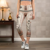 Aria Grace Earth & Spirit Minimalist Tribal Capri Leggings