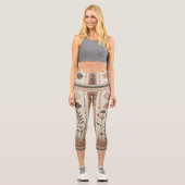 Aria Grace Earth & Spirit Minimalist Tribal Capri Leggings (Vorderseite)
