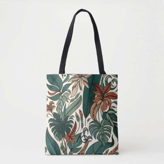 Aria Grace Linear Rhythm Botanical Line Art Druck Tasche (Vorderseite)