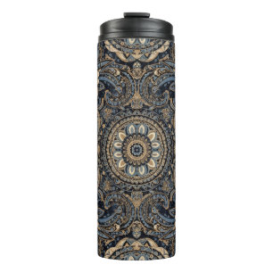 Aria Grace Midnight Blue Peony Paisley Heritage Thermosbecher