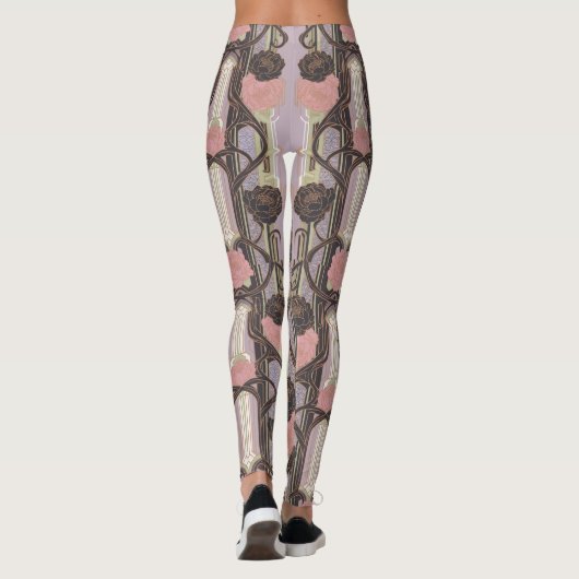 Aria Grace Urban Bloom Architectural Floral Design Leggings (Rückseite)