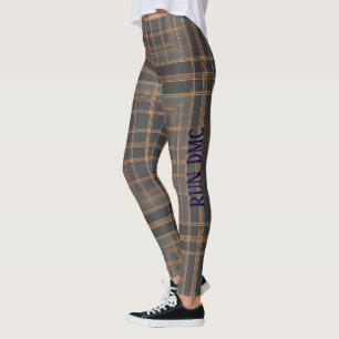 Aria Grace Urban Copper Grid Karomuster RUN DMC Leggings