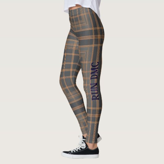 Aria Grace Urban Copper Grid Karomuster RUN DMC Leggings (Links)