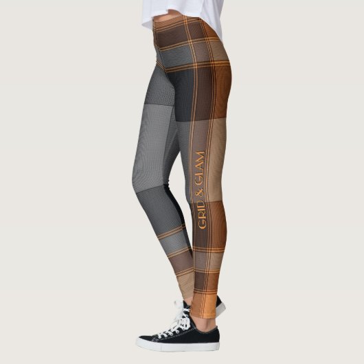 Aria Grace Urban Copper Grid Karomuster Vol 29 Leggings (Links)