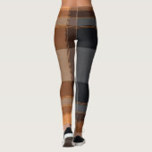 Aria Grace Urban Copper Grid Plaid Pattern Vol 29 Leggings (Rückseite)