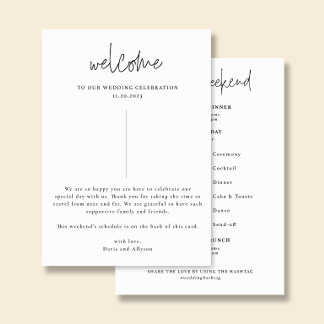 ARIA | Hochzeitsprogramm Willkommenskarte Einladung