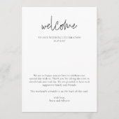 ARIA | Hochzeitsprogramm Willkommenskarte Einladung (Vorderseite)
