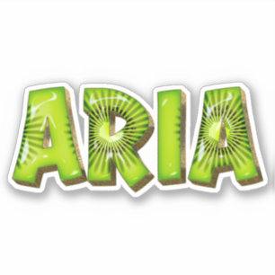 Aria Name Kiwi Design Aufkleber Sticker
