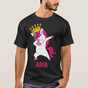 ARIA Personalisiert Dabbing Unicorn Königin T-Shirt