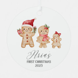 Aria Personalisiertes erstes Weihnachten des Babys Ornament Aus Metall