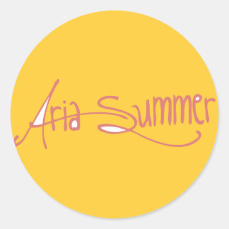 Aria Summer Logo Sticket Runder Aufkleber