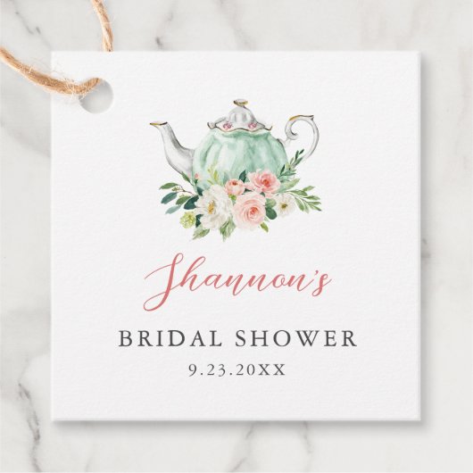 ARIA Tea Party Brautparty Geschenkanhänger (Vorderseite)