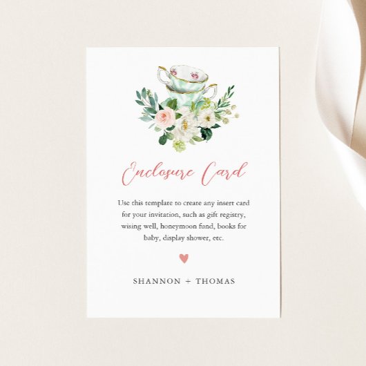 ARIA Tea Party Dusche Einladungskarte