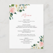 ARIA Tea Party Menü und Vielen Dank Hinweis (Rückseite)