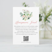 ARIA Tea Party Wedding Honeymoon Fund Wish Begleitkarte (Stehend Vorderseite)