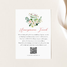 ARIA Tea Party Wedding Honeymoon Fund Wish Begleitkarte