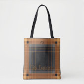 Aria Urban Copper Grid Plaid Pattern City Explorer Tasche (Vorderseite)