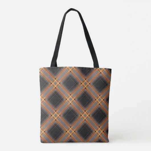 Aria Urban Copper Grid Plaid Pattern City Explorer Tasche (Rückseite)