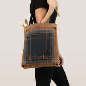 Aria Urban Copper Grid Plaid Pattern City Explorer Tasche (Von Nahem)