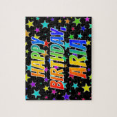 "ARIA" Vorname, Spaß "GLÜCKLICHER GEBURTSTAG" Puzzle (Vertikal)