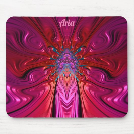 ARIA ~ Wild rosa und rote Maus Pad Mousepad (Vorne)