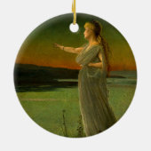 Ariadne bei Naxos John Atkinson Grimshaw Keramik Ornament (Hinten)