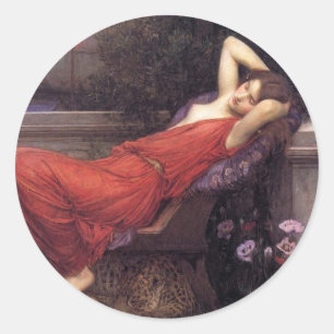 Ariadne [John William Waterhouse] Runder Aufkleber