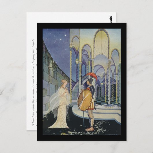 Ariadne und Theseus Postkarte (Vorne/Hinten)