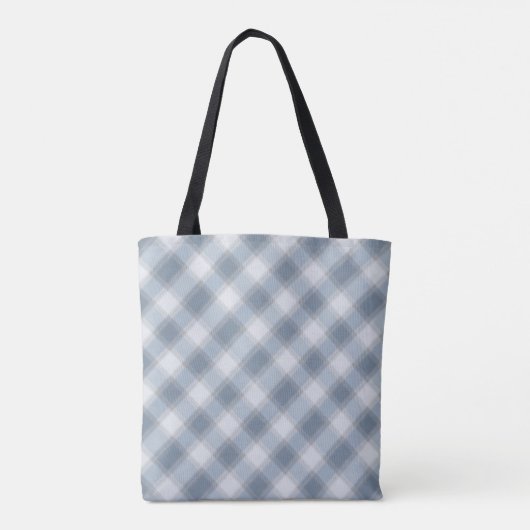 AriaGrace Silver Frost Winter Plaid Pattern Vol 20 Tasche (Rückseite)