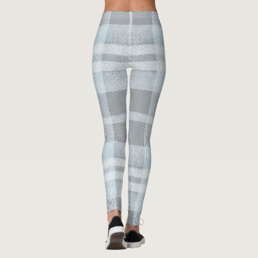 AriaGrace Silver Frost Winter Plaid Pattern Vol 24 Leggings (Rückseite)