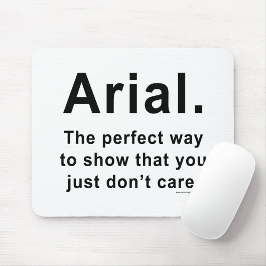 Arial Schriftart Spaß Tasse Mousepad (Mit Mouse)