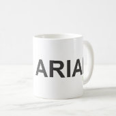 Arial Schriftart-Tasse Kaffeetasse (VorderseiteRechts)