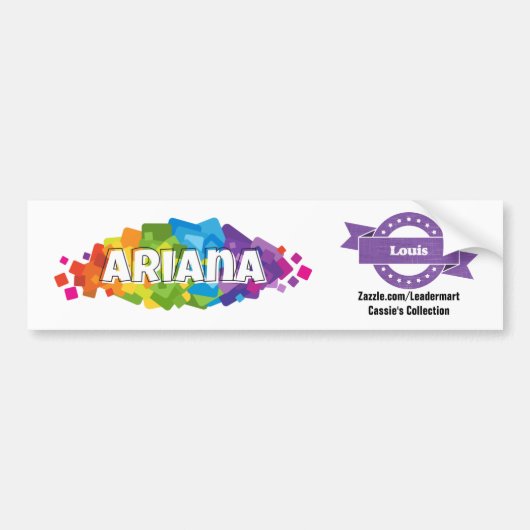 Ariana, Louis Namtag/Aufkleber/Magnet Autoaufkleber (Vorne)